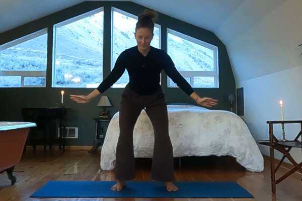 The qi gong fountain from the sadhana practice for deep winter.